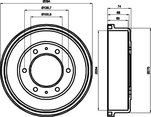 HELLA PAGID 8DT 355 301-541 - Bremžu trumulis ps1.lv