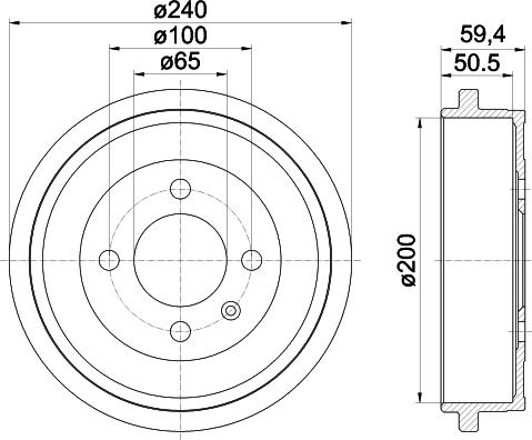 HELLA PAGID 8DT 355 301-571 - Bremžu trumulis ps1.lv