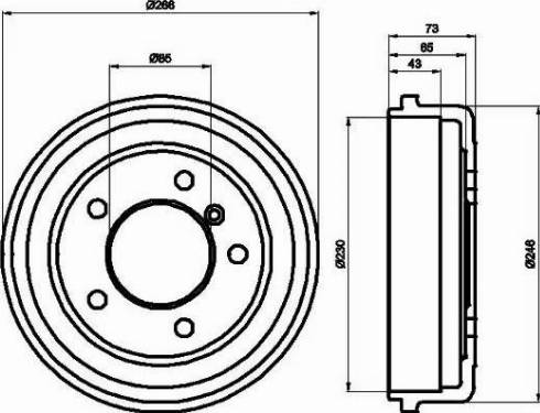 HELLA PAGID 8DT 355 301-151 - Bremžu trumulis ps1.lv