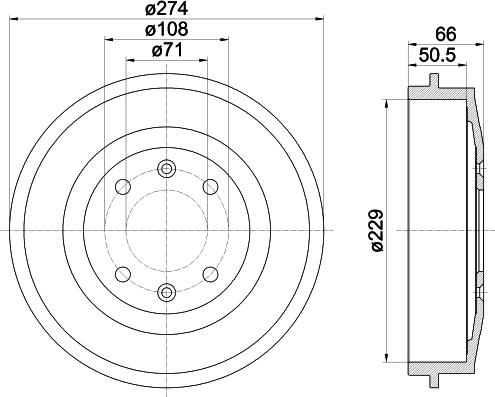 HELLA PAGID 8DT 355 301-231 - Bremžu trumulis ps1.lv