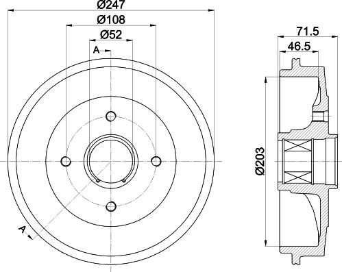 HELLA PAGID 8DT 355 302-791 - Bremžu trumulis ps1.lv