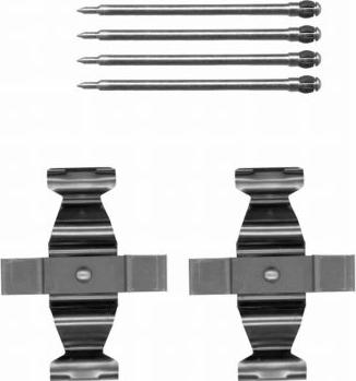 HELLA PAGID 8DZ 355 204-301 - Piederumu komplekts, Disku bremžu uzlikas ps1.lv