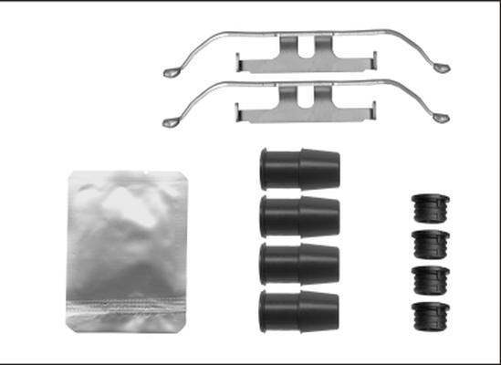 HELLA PAGID 8DZ 355 205-631 - Piederumu komplekts, Bremžu suports ps1.lv