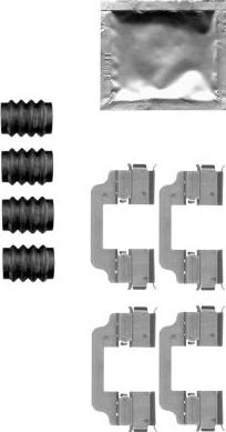 HELLA PAGID 8DZ 355 205-321 - Piederumu komplekts, Disku bremžu uzlikas ps1.lv