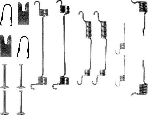 HELLA PAGID 8DZ 355 200-451 - Piederumu komplekts, Bremžu loki ps1.lv