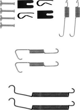 HELLA PAGID 8DZ 355 200-631 - Piederumu komplekts, Bremžu loki ps1.lv