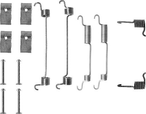 HELLA PAGID 8DZ 355 200-321 - Piederumu komplekts, Bremžu loki ps1.lv