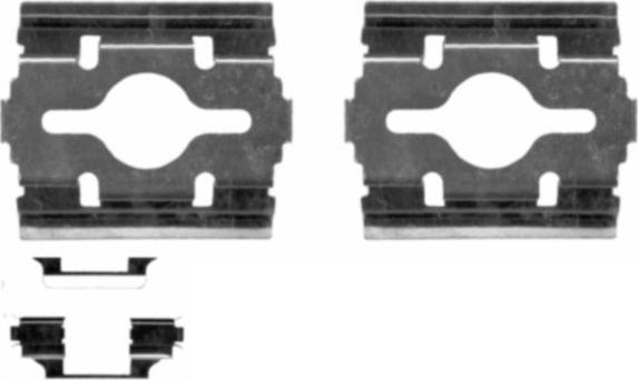 HELLA PAGID 8DZ 355 203-581 - Piederumu komplekts, Disku bremžu uzlikas ps1.lv