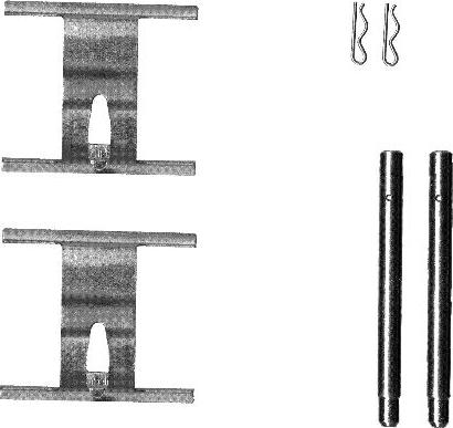 HELLA PAGID 8DZ 355 203-191 - Piederumu komplekts, Disku bremžu uzlikas ps1.lv