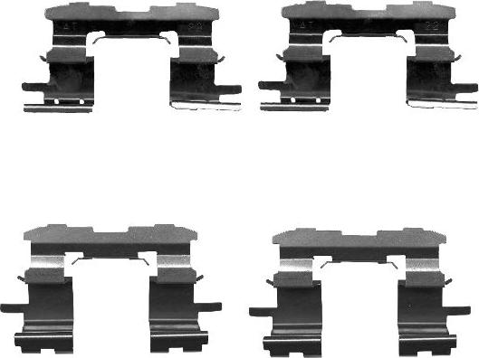 HELLA PAGID 8DZ 355 203-101 - Piederumu komplekts, Disku bremžu uzlikas ps1.lv