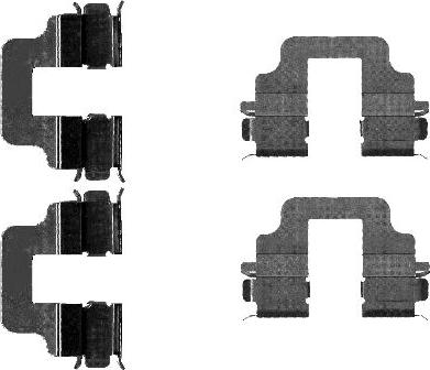 HELLA PAGID 8DZ 355 203-291 - Piederumu komplekts, Disku bremžu uzlikas ps1.lv