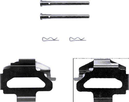 HELLA PAGID 8DZ 355 202-381 - Piederumu komplekts, Disku bremžu uzlikas ps1.lv