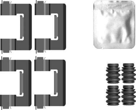 HELLA PAGID 8DZ 355 207-151 - Piederumu komplekts, Disku bremžu uzlikas ps1.lv