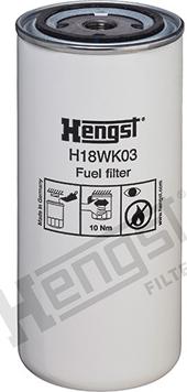 Hengst Filter H18WK03 - Degvielas filtrs ps1.lv