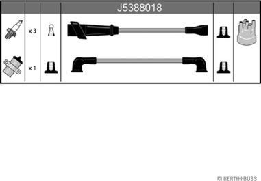 Herth+Buss Jakoparts J5388018 - Augstsprieguma vadu komplekts ps1.lv