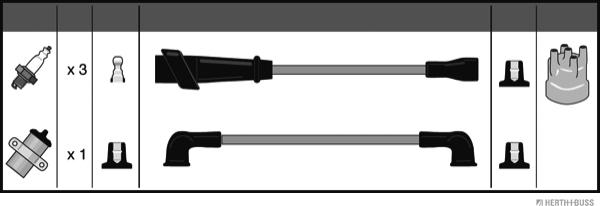 Herth+Buss Jakoparts J5388018 - Augstsprieguma vadu komplekts ps1.lv