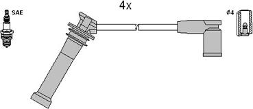 Hitachi 134955 - Augstsprieguma vadu komplekts ps1.lv