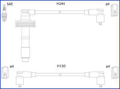 Hitachi 134549 - Augstsprieguma vadu komplekts ps1.lv