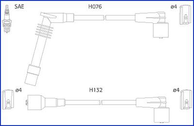 Hitachi 134246 - Augstsprieguma vadu komplekts ps1.lv