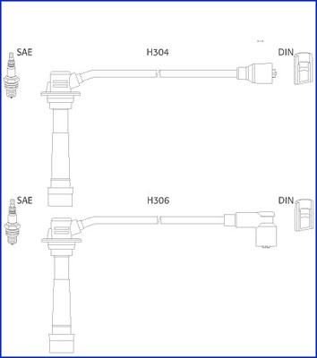 Hitachi 134242 - Augstsprieguma vadu komplekts ps1.lv