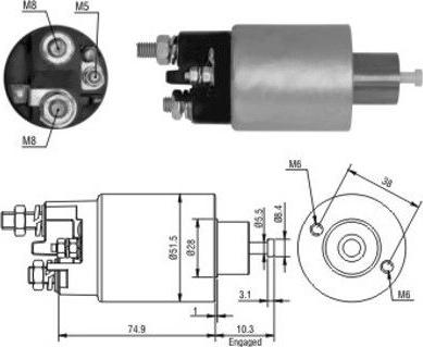 Hoffer 46099 - Ievilcējrelejs, Starteris ps1.lv