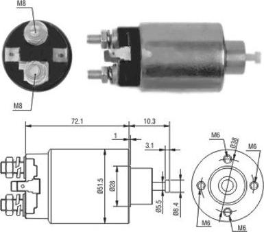 Hoffer 46095 - Ievilcējrelejs, Starteris ps1.lv