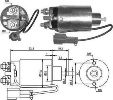 Hoffer 46096 - Ievilcējrelejs, Starteris ps1.lv