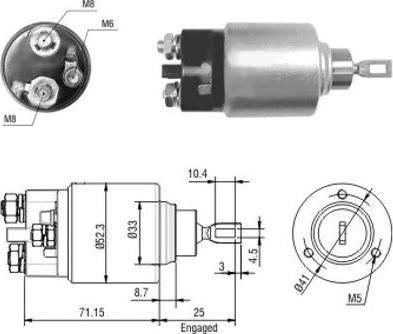 Hoffer 46044 - Ievilcējrelejs, Starteris ps1.lv