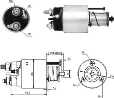 Hoffer 46054 - Ievilcējrelejs, Starteris ps1.lv