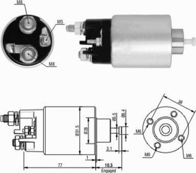 Hoffer 46058 - Ievilcējrelejs, Starteris ps1.lv