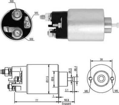 Hoffer 46014 - Ievilcējrelejs, Starteris ps1.lv