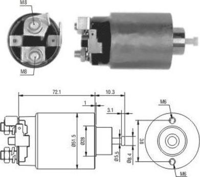 Hoffer 46025 - Ievilcējrelejs, Starteris ps1.lv