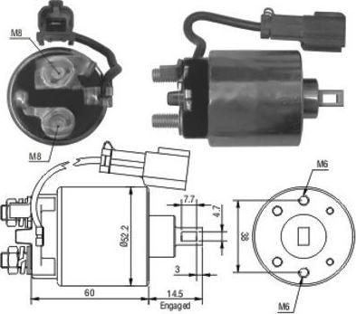 Hoffer 46150 - Ievilcējrelejs, Starteris ps1.lv