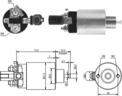 Hoffer 46161 - Ievilcējrelejs, Starteris ps1.lv