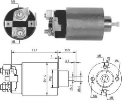 Hoffer 46162 - Ievilcējrelejs, Starteris ps1.lv