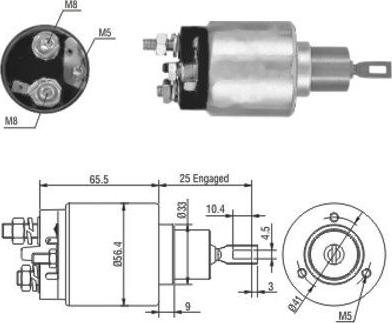 Hoffer 46103 - Ievilcējrelejs, Starteris ps1.lv