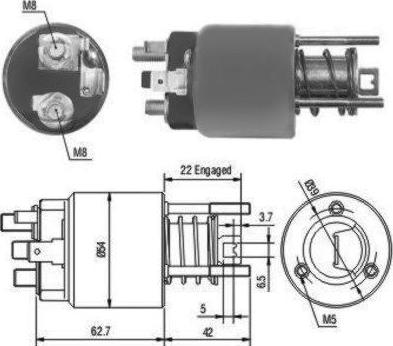 Hoffer 46111 - Ievilcējrelejs, Starteris ps1.lv