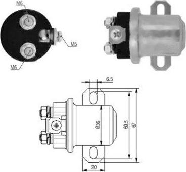 Hoffer 46184 - Ievilcējrelejs, Starteris ps1.lv