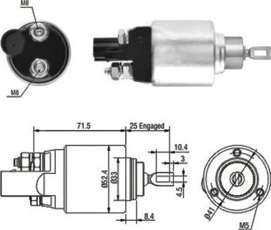 Hoffer 46132 - Ievilcējrelejs, Starteris ps1.lv