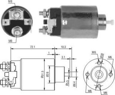 Hoffer 46124 - Ievilcējrelejs, Starteris ps1.lv