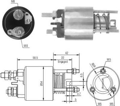 Hoffer 46121 - Ievilcējrelejs, Starteris ps1.lv