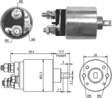 Hoffer 46122 - Ievilcējrelejs, Starteris ps1.lv