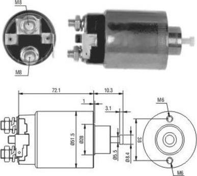 Hoffer 46179 - Ievilcējrelejs, Starteris ps1.lv