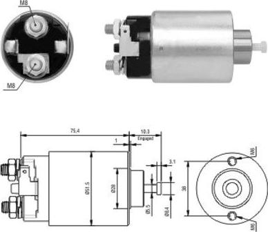 Hoffer 46178 - Ievilcējrelejs, Starteris ps1.lv