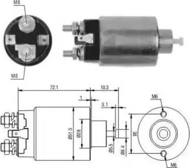 Hoffer 6646094 - Ievilcējrelejs, Starteris ps1.lv