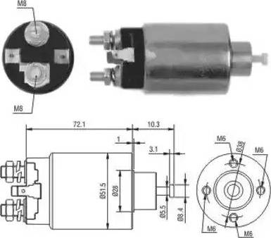 Hoffer 6646095 - Ievilcējrelejs, Starteris ps1.lv