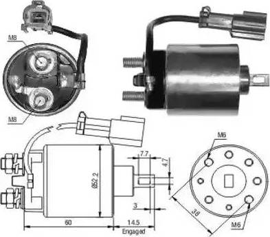 Hoffer 6646090 - Ievilcējrelejs, Starteris ps1.lv