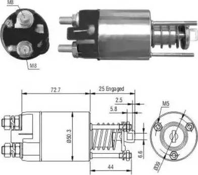 Hoffer 6646045 - Ievilcējrelejs, Starteris ps1.lv