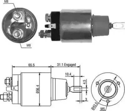 Hoffer 6646066 - Ievilcējrelejs, Starteris ps1.lv