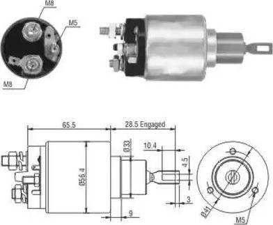 Hoffer 6646019 - Ievilcējrelejs, Starteris ps1.lv